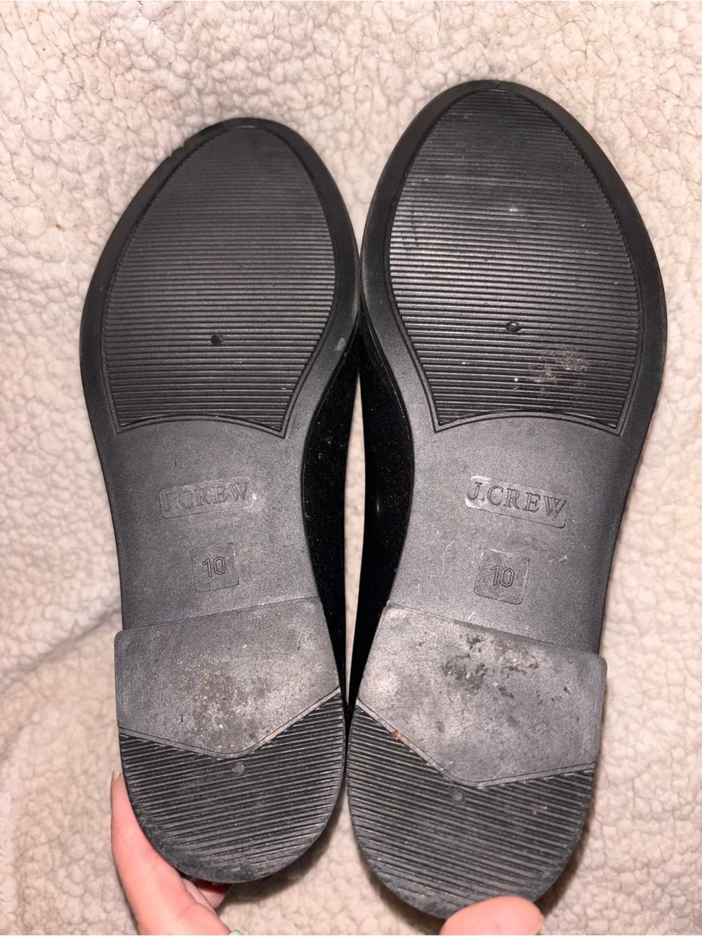J.Crew Black Glossy Chelsea Rain Boots Women’s Size 10 US